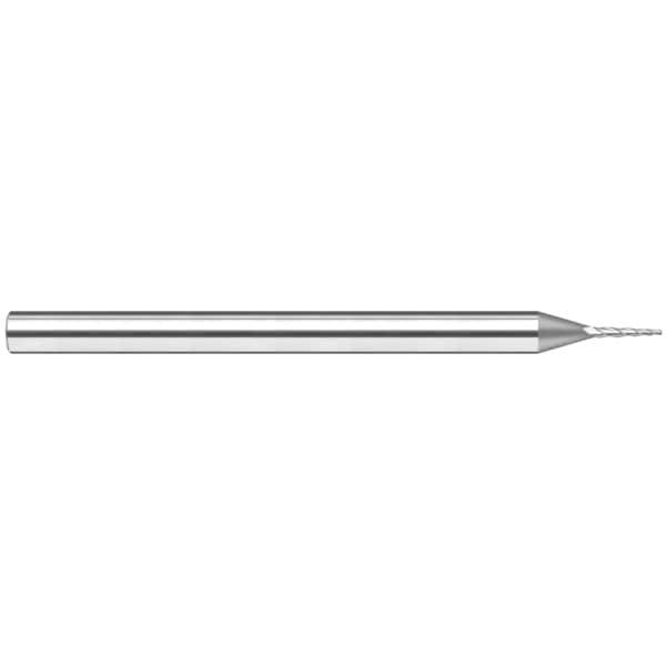 Miniature End Mill - Tapered - Ball, 0.0600", Overall Length: 2"